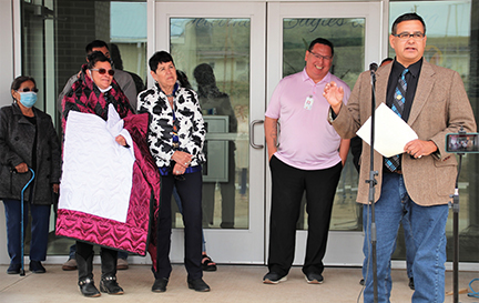 issue22-FOUR BEARS C STORE CHAIRMAN MARK FOX GAVE REMARKS ON THE HIGH QUALITY OF WORK AND PRAISED THE ONES WHO MADE THE NEW C-STORE PROJECT A SUCCESS -REV-web